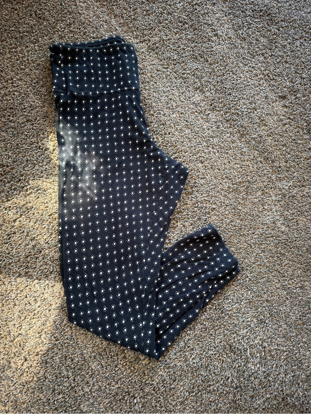 Old Navy Black Leggings with Tiny White Dot Detail